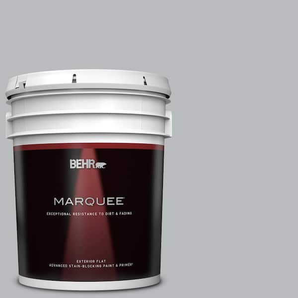 BEHR MARQUEE 5 gal. #PPU18-05 French Silver Flat Exterior Paint & Primer