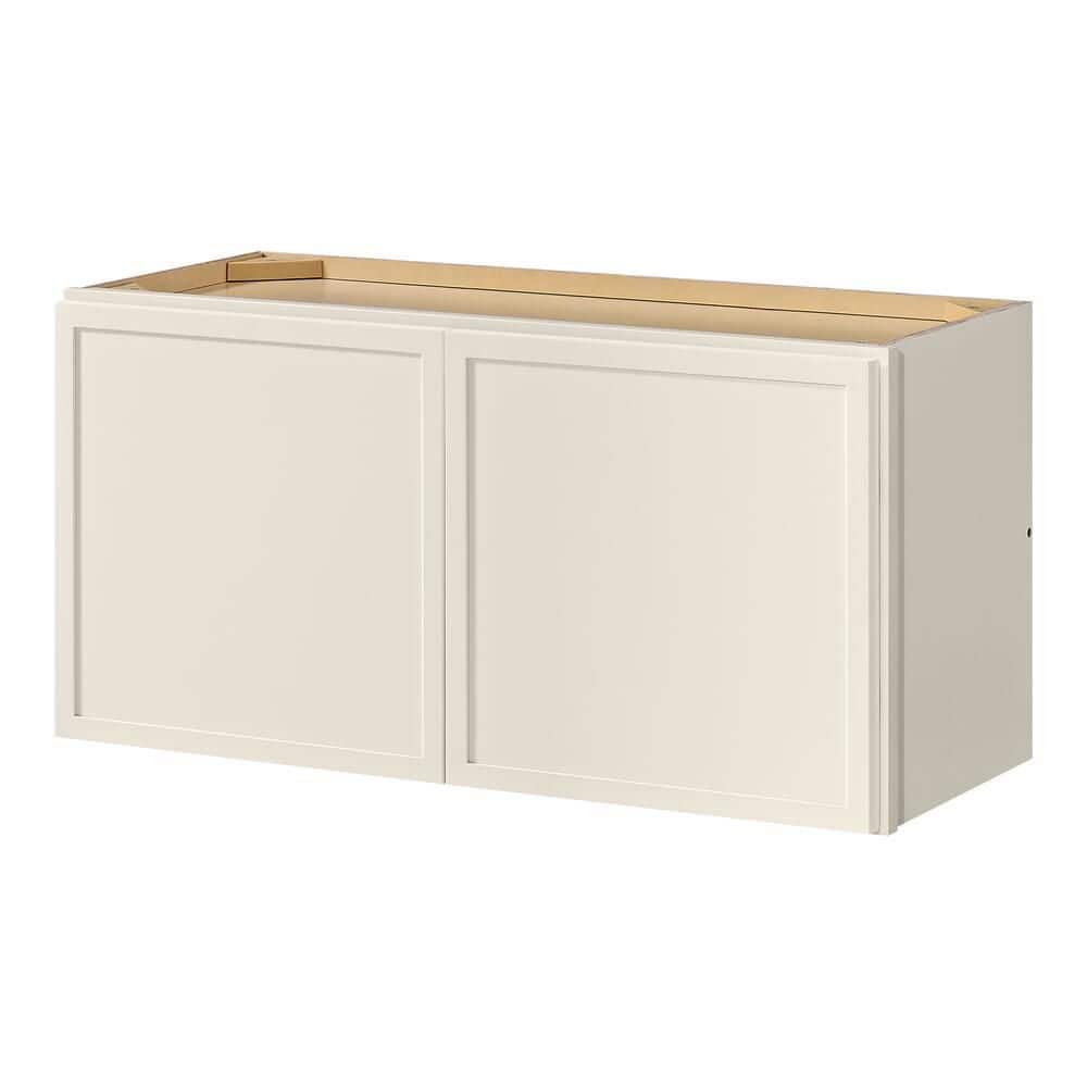 Leyton 30 in. W x 12 in. D x 15 in. H Ready to Assemble Plywood Slim Shaker Wall Bridge Kitchen Cabinet in Antique White price history on PriceWatchPro