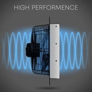 Siavonce 12 in. Shutter Exhaust Mounted Wall Fan Aluminum