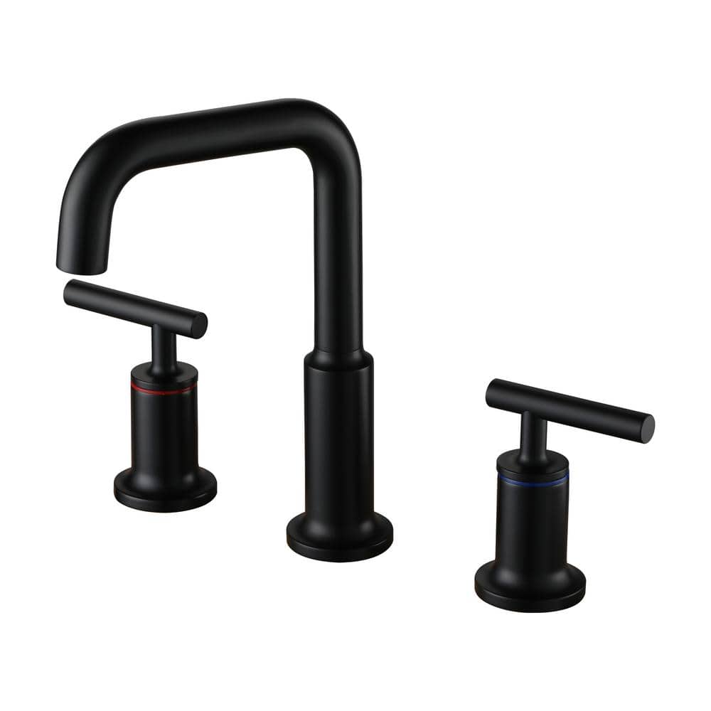8 in. Widespread 2-Handle High-Arc Bathroom Faucet with Ceramic Disk Valve 