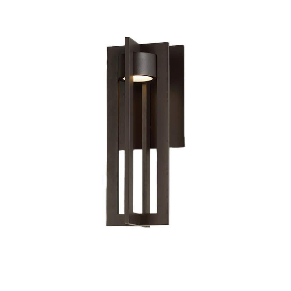 Chamber Bronze 16" LED Outdoor Wall Sconce with Dimmable Light