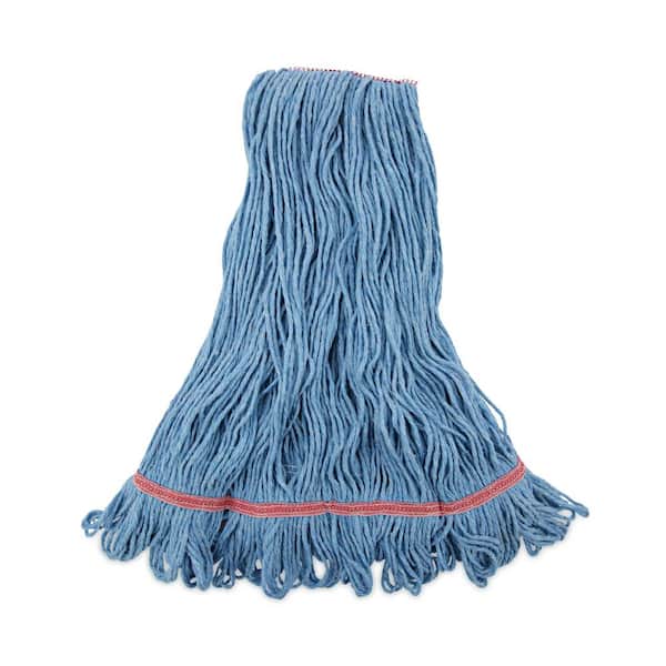Boardwalk Cotton/Synthetic Fiber Super Loop Wet String Mop Mop Head, 1 in. Headband, Large Size, Blue, (12-Carton)