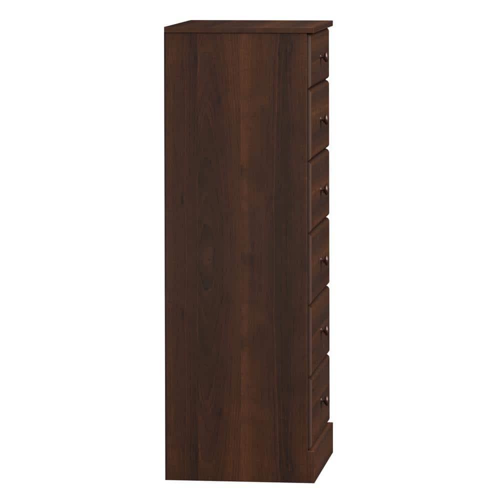 Astrid Espresso 6-Drawer Tall Vertical Dresser for Compact Spaces