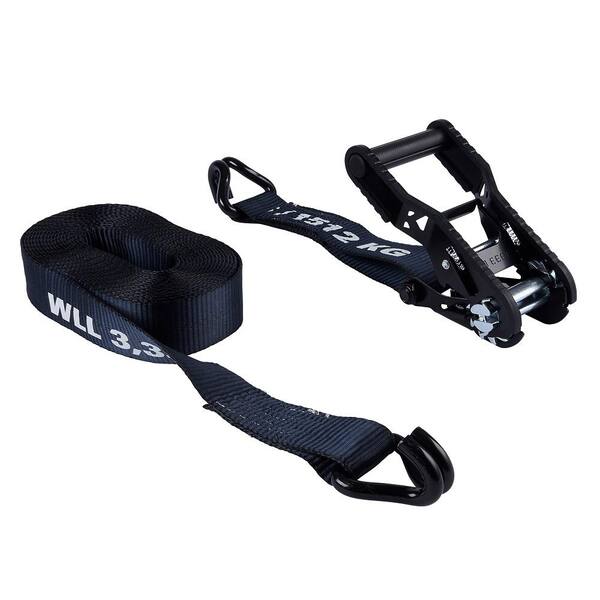 Keeper (04650) 27' x 2 Ratchet Tie-Down with Chain End and Grab Hook
