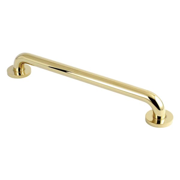 Kingston Brass Meridian 18 in. x 1-1/4 in. Concealed Screw Grab Bar in Polished Brass