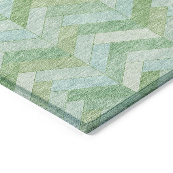 Chantille Machine Washable Indoor/Outdoor Abstract ACN2297 Green 10 ft. x 14 ft. Area Rug
