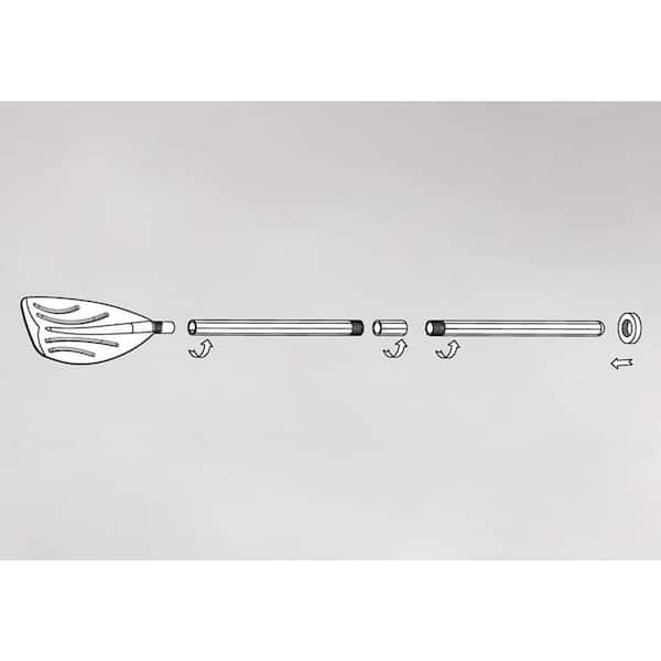 48 in. Paddles Plastic Ribbed French Oars for Inflatable Boat (4-Pack)