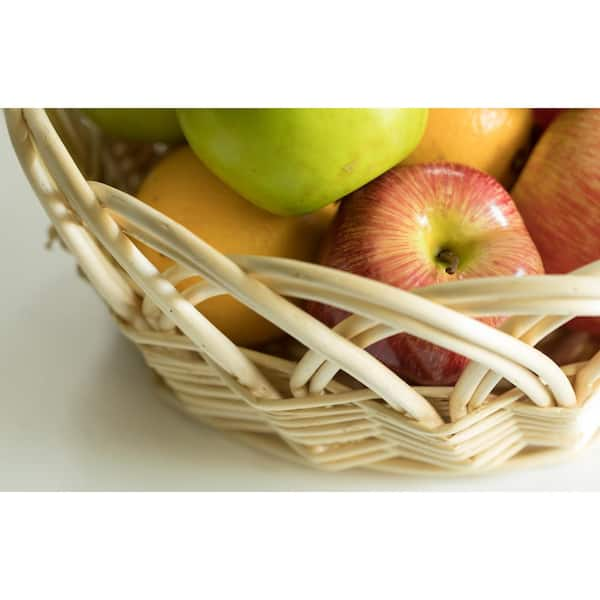 Vintiquewise 16- Inch Decorative Willow Round Fruit Bowl Bread