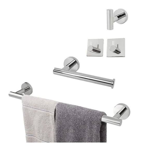 Vanity Art LF31-CH 5 - Piece Bathroom Hardware Set