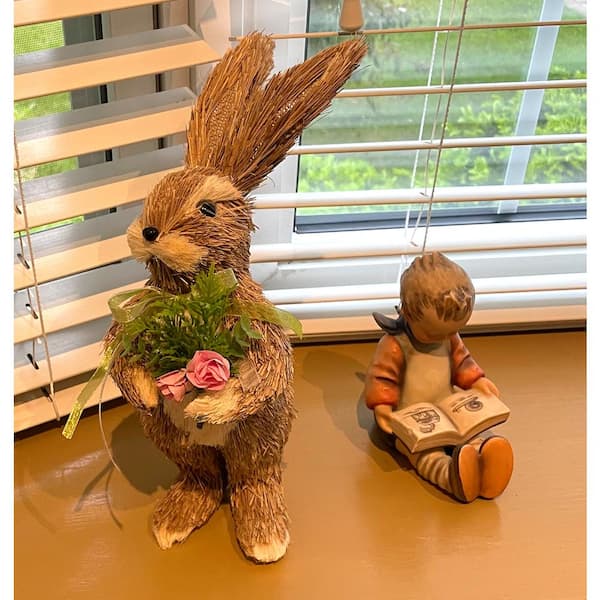 Worth Imports 12 in. Standing Bunny with Bouquet 3204 - The Home Depot