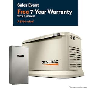 Guardian 26,000-Watt (LP)/22,500-Watt (NG) Air-Cooled Whole House Generator with Wi-Fi and 200 Amp Transfer Switch