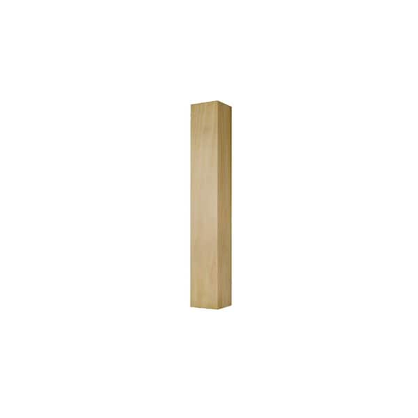 Waddell Craftsman Square Table Leg with Chamfer 16 in. H x 3.25 in. Dia. Unfinished Pine Wood, DIY Home Furniture Decor