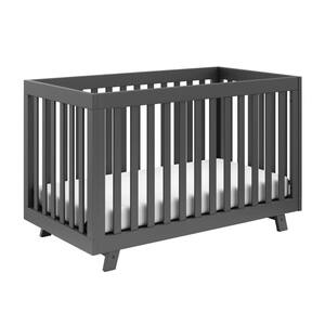 Storkcraft Nestling 3 In 1 Convertible Crib Gray 04514 10g The Home Depot