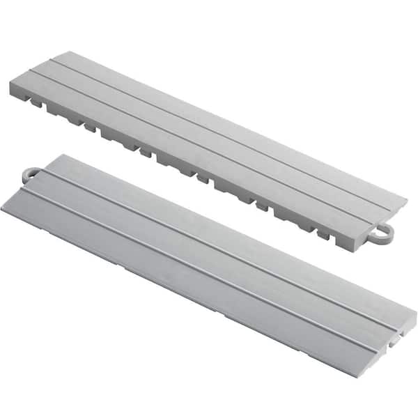 Swisstrax 2.75 in. x 12 in. Pearl Silver Pegged Polypropylene Ramp