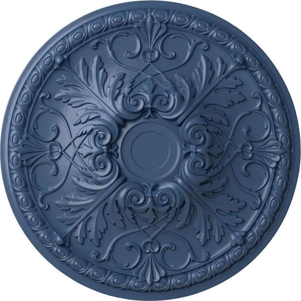 Ekena Millwork 32-3/8" x 3-1/2" Tristan Urethane Ceiling Medallion (Fits Canopies up to 6-1/4"), Hand-Painted Americana