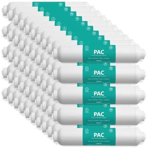 Post Activated Carbon 5 Micron 1/4 in. Threaded Water Filter Replacement - Under Sink Reverse Osmosis System (50-Pack)