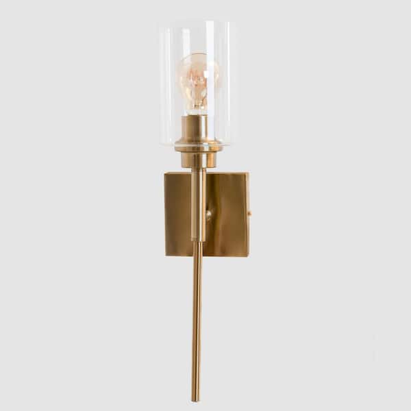 Solis Accent 3.93 in 1 Light Golden Modern Transitional Wall Sconce with Standard Shade