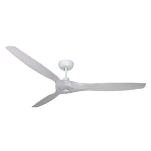 Solara 60 in. Indoor/Outdoor Matte Pure White Shore White Ceiling Fan with Remote Control