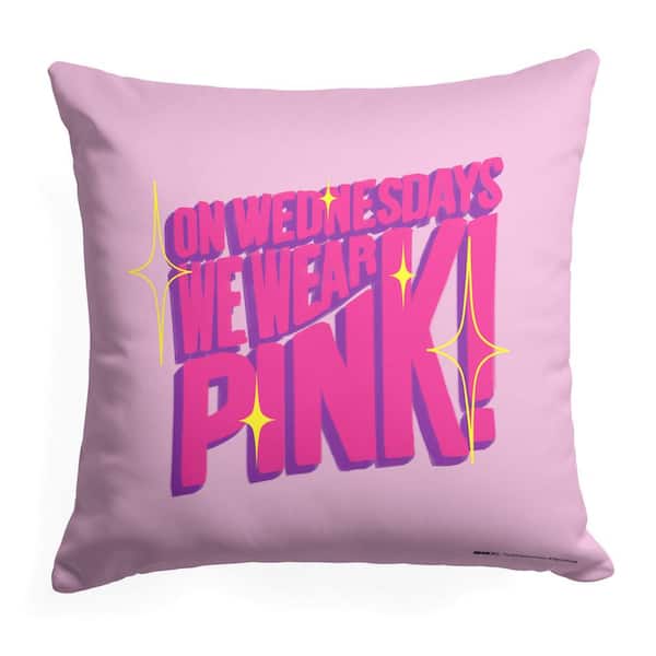 THE NORTHWEST GROUP Mean Girls We Wear Pink Printed Multi-Colored Throw Pillow
