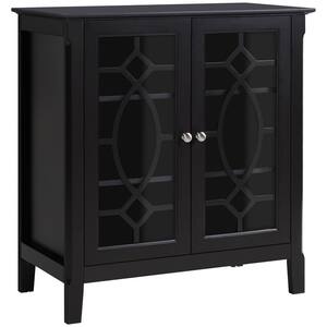 Black 32 in. H Storage Cabinet with Adjustable Shelves