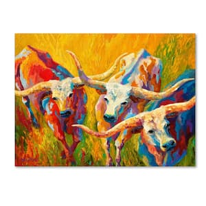 18 in. x 24 in. "Dance of the Longhorns" by Marion Rose Printed Canvas Wall Art