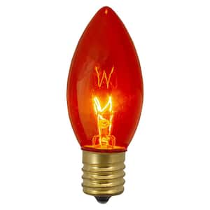 3 in. C9 Orange Transparent Christmas Replacement Bulbs (Set of 4)