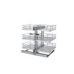 15 in. Gray 3-Tier Organizer with Soft-Close