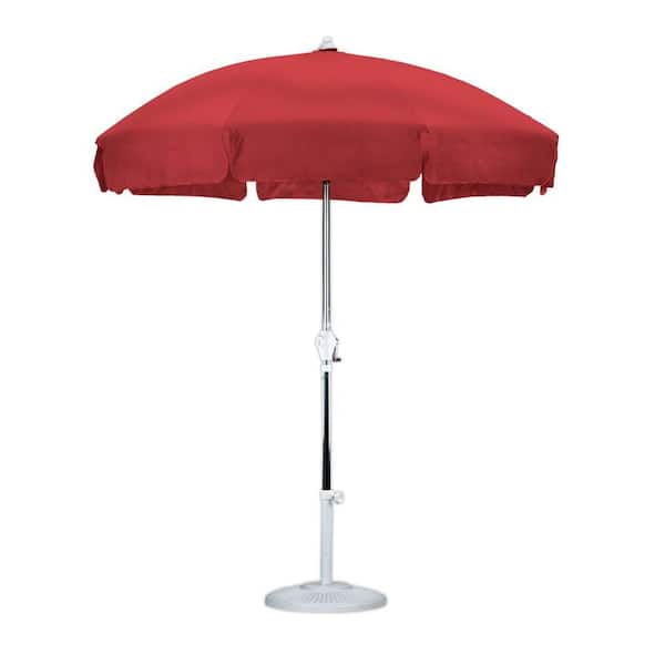 Astella 7-1/2 ft. Anodized Aluminum Push Tilt Patio Umbrella in Red Olefin