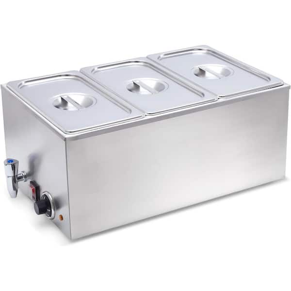 3 Sections Stainless Steel Bain Marie Food Warmer