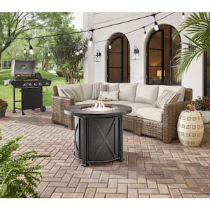 Park Canyon 35 in. Round Steel Propane Fire Pit Kit