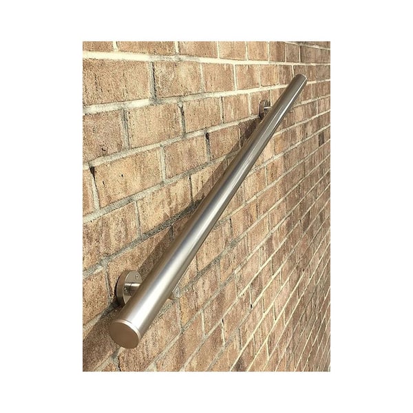 B52 2 Ft Silver Anodized Aluminum Handrail Kit 16 Diameter S160 2ft The Home Depot 3332