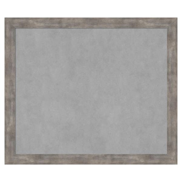 Amanti Art Marred Pewter 27 in. x 23 in Framed Magnetic Board