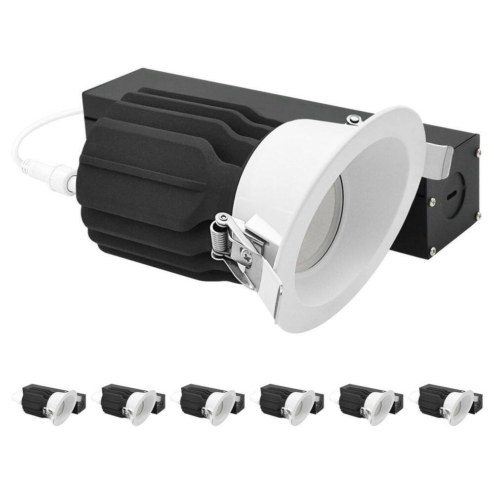 3 In. Integrated LED Regressed Light with Round White Wall Washer Trim, 5CCT 15/20W 1450/2100LM Dimmable 60° Beam 6 Pack price history on PriceWatchPro