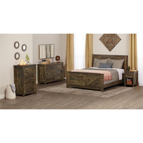 Ameriwood Brownwood Rustic 4-Drawer Dresser HD51791 - The Home Depot