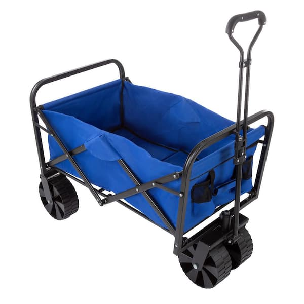 Pure Garden Collapsible Utility Wagon with Telescoping Handle