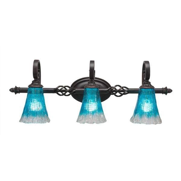 Unbranded Bridgewater 30.25 in. 3-Light Dark Granite Vanity Light