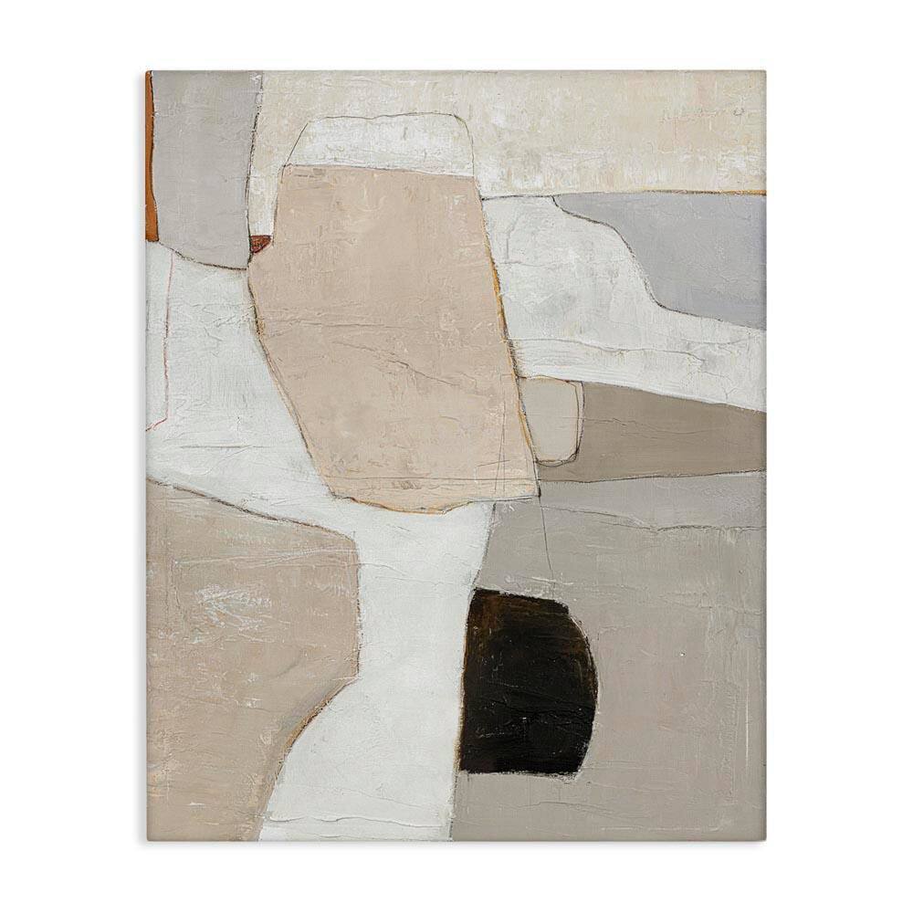 Beige Shape Geometrics by Design Fabrikken Unframed Abstract Graphic Art Print 48 in. x 36 in. price history on PriceWatchPro
