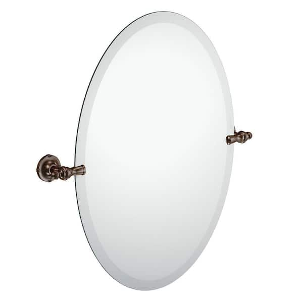 MOEN Gilcrest 26 in. x 23 in. Frameless Pivoting Wall Mirror in Oil Rubbed Bronze