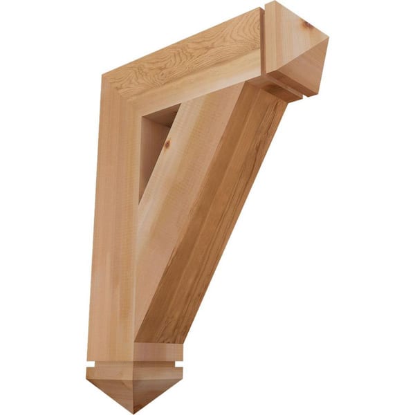 Ekena Millwork 5.5 in. x 32 in. x 24 in. Western Red Cedar Traditional Arts and Crafts Smooth Bracket