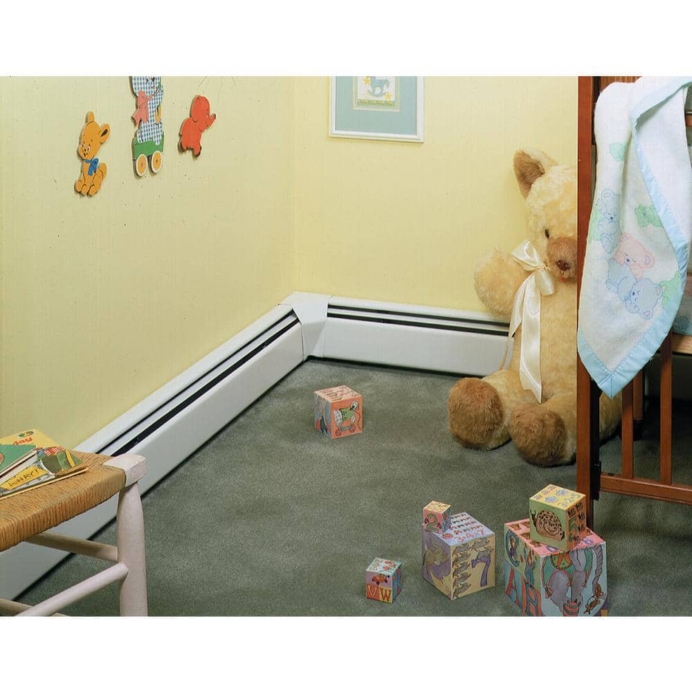 White Steel Convection Baseboard Heating Corner