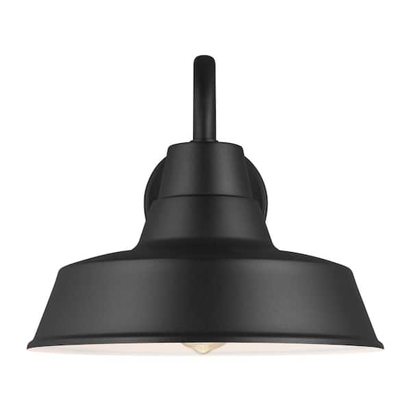 Generation Lighting - Barn Light 1 Light Matte Black Modern Farmhouse Outdoor Small Lantern Wall Sconce