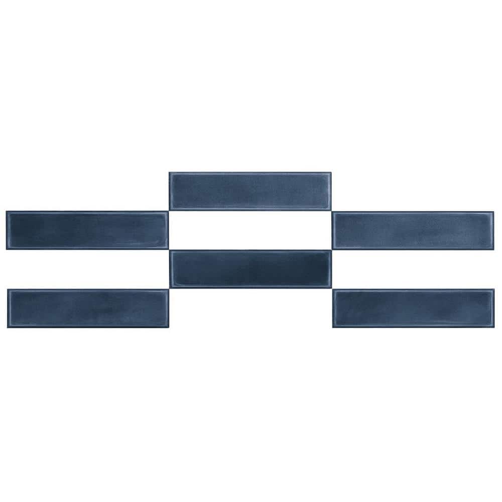 Stacy Garcia 4" x 16" Matte Blue Porcelain Wall Tile