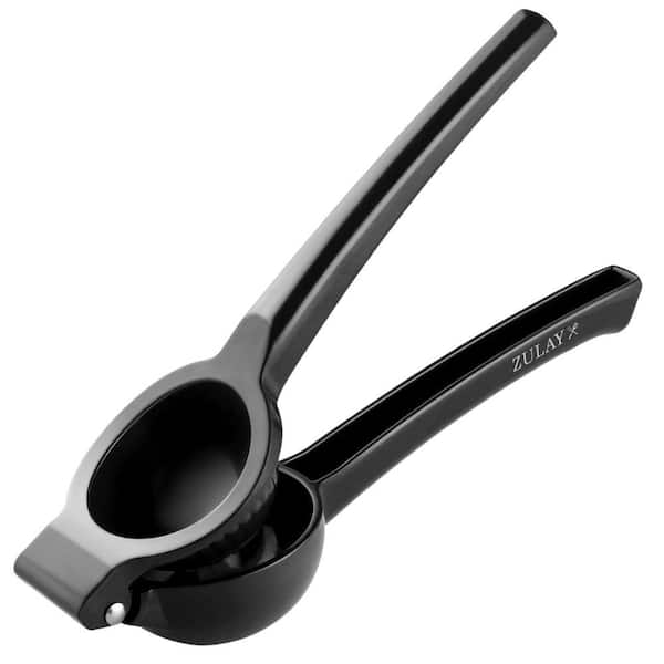 Zulay Kitchen Premium Quality Metal Lime Squeezer Citrus Juicer-Manual Press (Black)