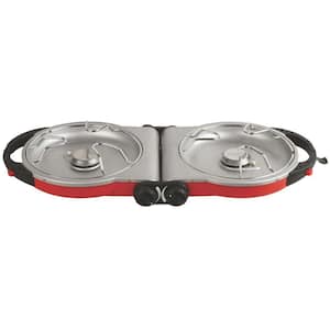 10,000-BTU Folding Propane Camping Stove With 2 Burner，Red