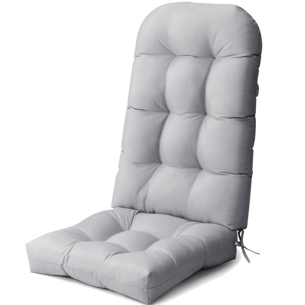50 in. x 20 in. x 4 in. 1-Piece Patio Adirondack Chair Cushion in Light Gray Replacement Outdoor Chair Cushion with Ties price history on PriceWatchPro