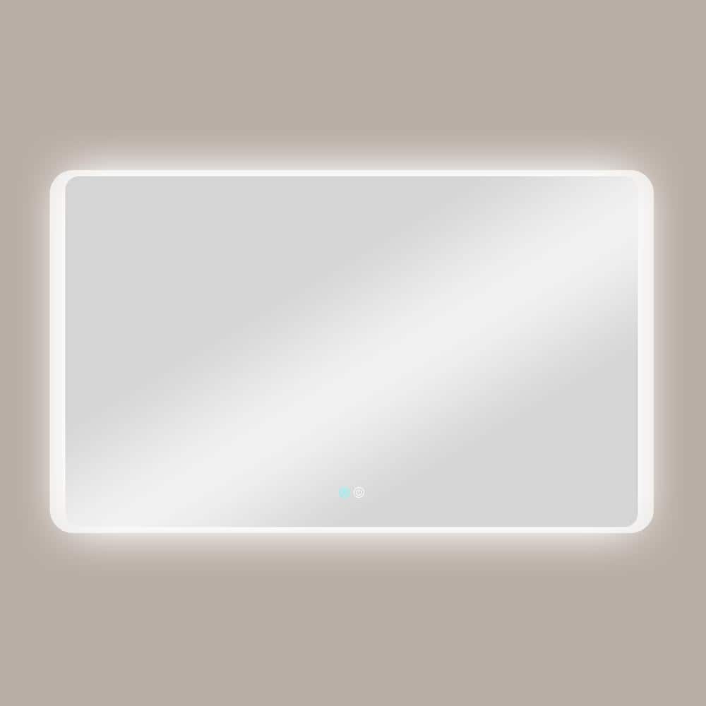 60 in. W x 36 in. H LED Rectangular Frameless Wall Bathroom Vanity Mirror T