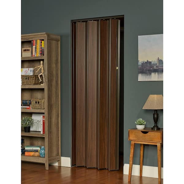 Spectrum Woodshire 36-in x 80-in Brown MDF Accordion Door (Hardware Included)