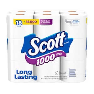 Bath Tissue 1000-Sheet (18 Rolls) Toilet Paper