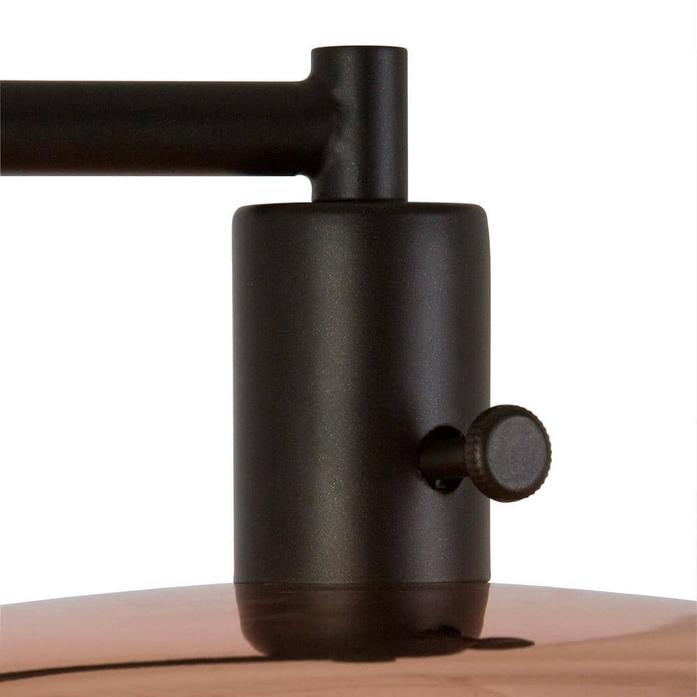 Sleek Industrial Elegance Bronze Floor Lamp with Polished Copper Shade