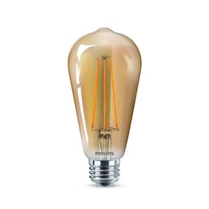 40-Watt Equivalent ST19 Dimmable Vintage Glass Edison LED Light Bulb Amber Warm White (2000K) (1-Bulb)